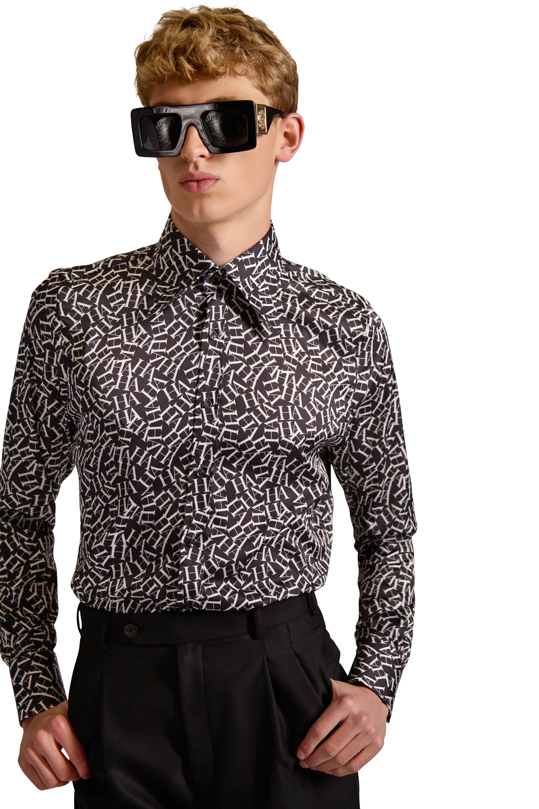 Tailored Fit Monogram Shirt