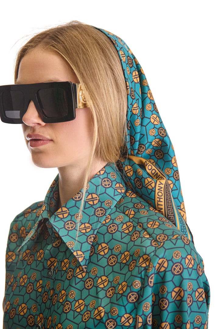 Exclusive Monogram Twill Silk Scarf