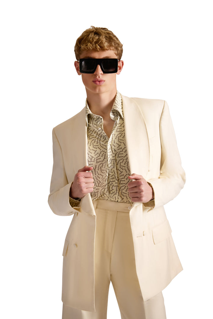 Tailored Fit Monogram Shirt