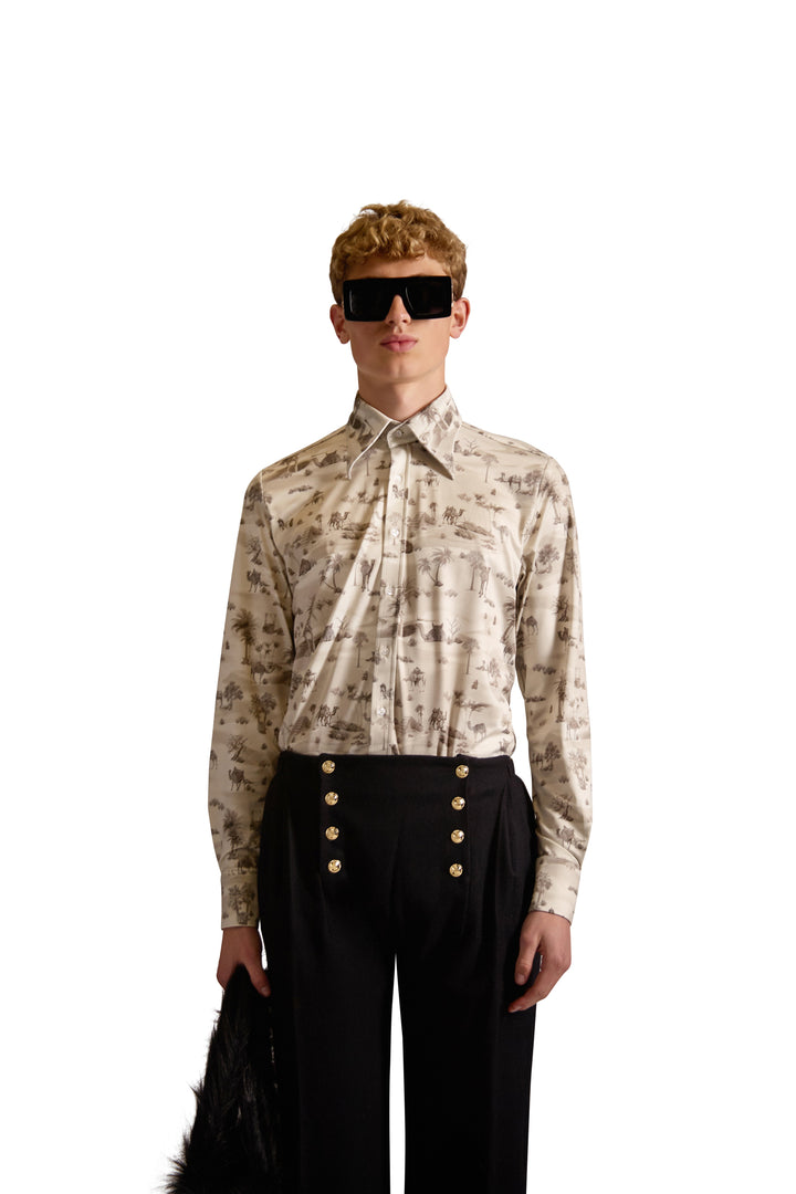 Tailored Fit Print Shirt