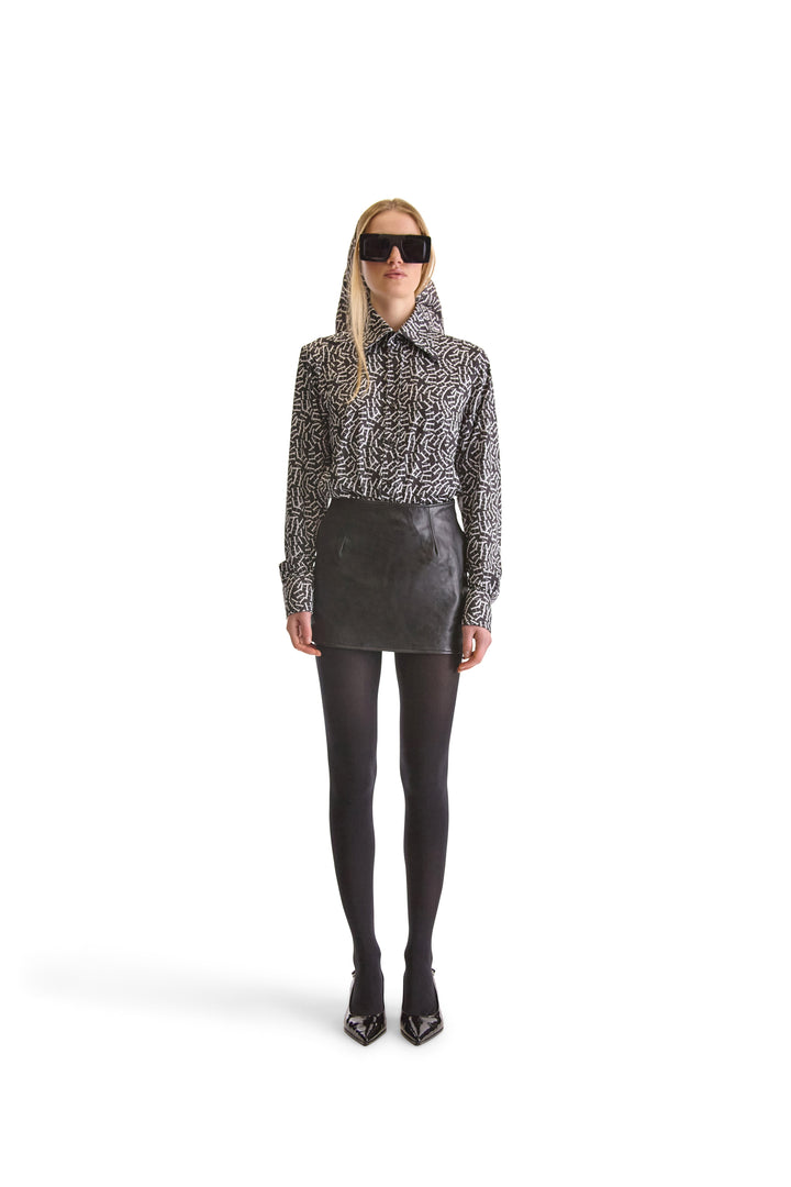 Tailored Fit Monogram Print Shirt