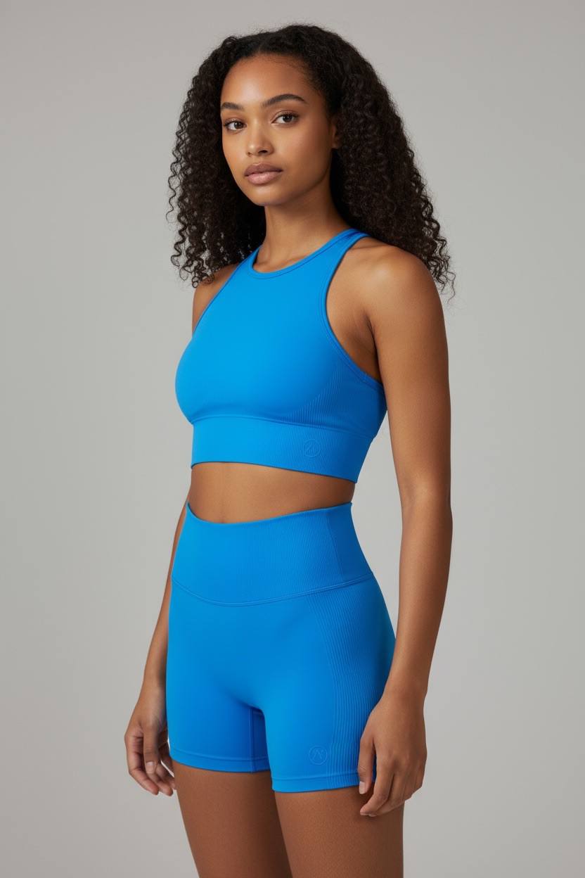 Essence Seamless Sports Bra - Denim Blue