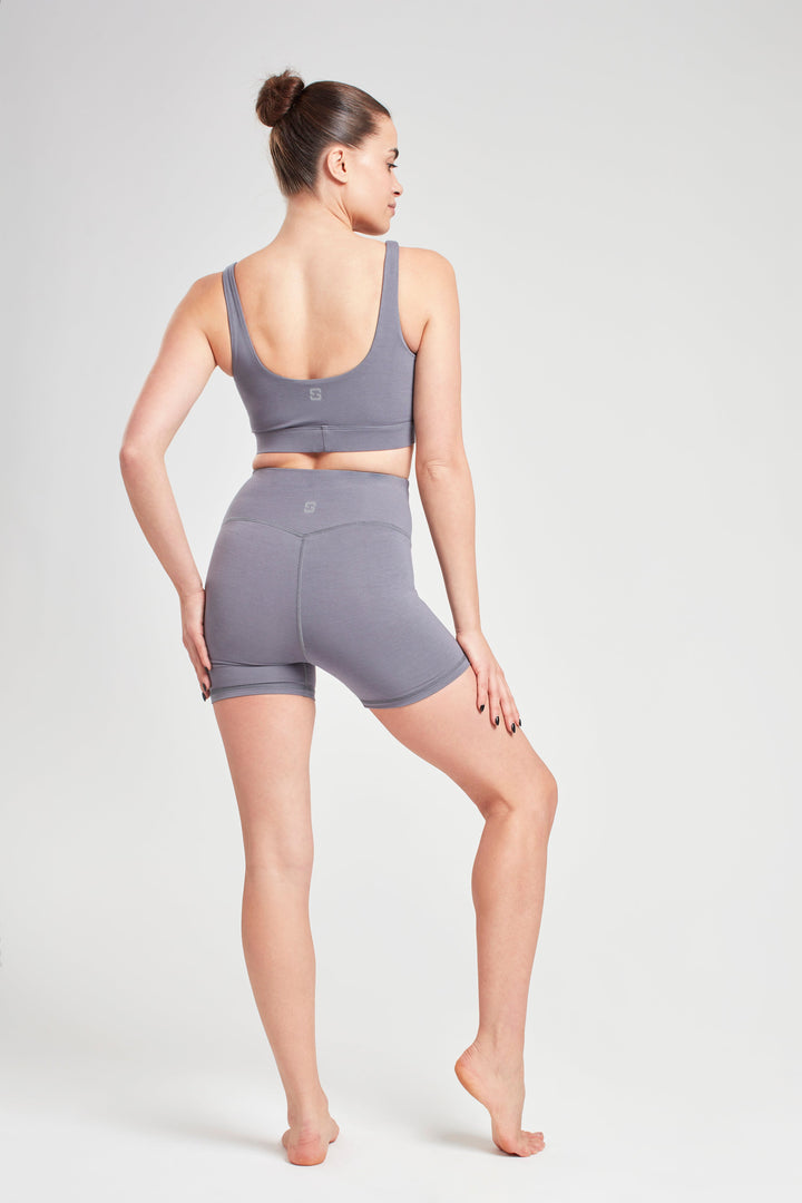 Short Biker Shorts - Pearl Grey