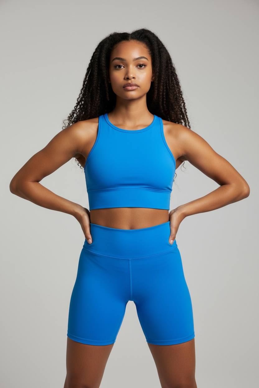SEAMLESS SPORTS BRA - Deep Denim Blue