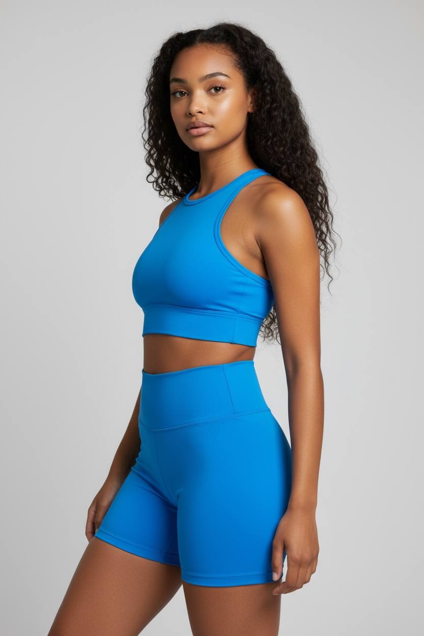 Essence Seamless Sports Bra - Denim Blue