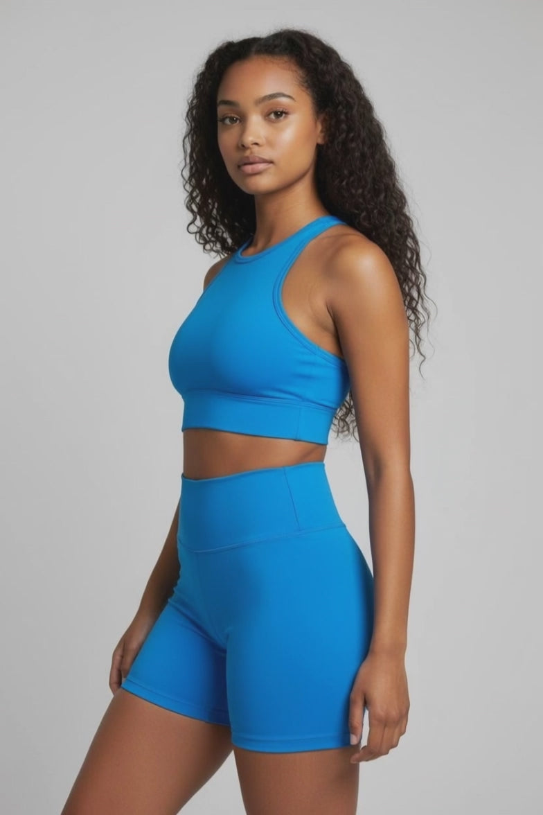 Essence Seamless Sports Bra - Malibu Blue